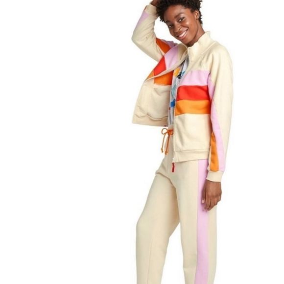 Lego x Target Colorblock Full Zip Track Jacket Pink Cream - Picture 1 of 10